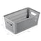 Simplify Slide 2 Stack It Small Storage Tote Baskets in Grey, 2PK 25934-GREY - alternate 2